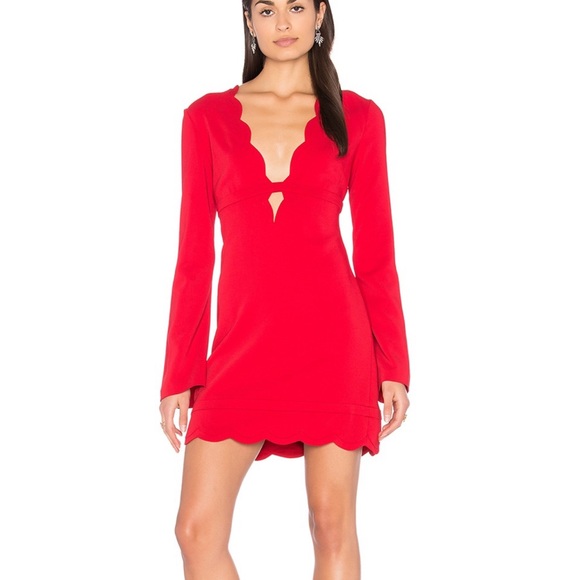 A.L.C Red Eve Crimson Mini Dress. Worn once. Size 2. Revolve dress - Picture 1 of 4